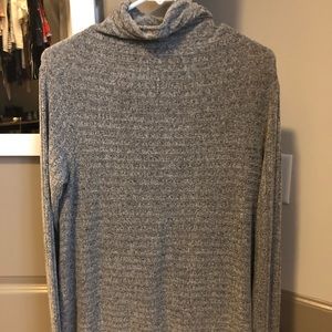 Gray turtleneck sweater